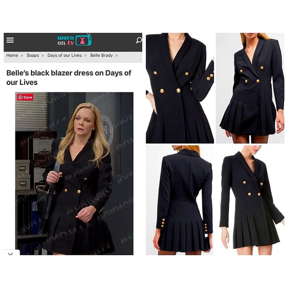 Alice + Olivia Kyrie Black Tuxedo Pleated Skirt Mini Dress - Picture 6 of 16